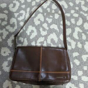 Vintage Guess Brown Leather Shoulder Bag